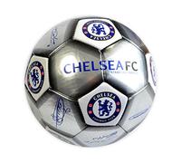 Chelsea FC Unisex Youth Signature Football, Silver, 5