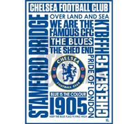 Chelsea FC Word Poster Unframed A2