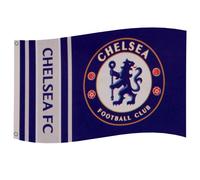 Chelsea FC Wordmark Stripes Flag