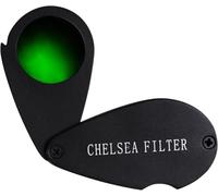 Chelsea Filter for Gemstone Identification Quickly Distinguish Genuine Emeralds, Rubies, Sapphires, Aquamarine Glass Filter, Reliable, Portable Ideal for Gemologists and Jewelers (Black)