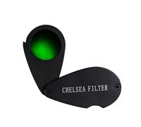 Chelsea Filter for Gemstone Identification Quickly Distinguish Genuine Emeralds, Rubies, Sapphires, Aquamarine Glass Filter, Reliable, Portable Ideal for Gemologists and Jewelers (Black)