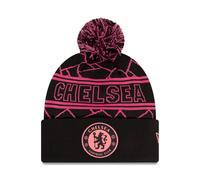 Chelsea Football Classic Lion Logo Blue Cuff Knit Bobble Pom Pom Beanie Hat