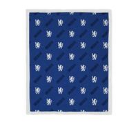 Chelsea FC Officially Licensed Fleece Sherpa Throw Blanket | Super Soft, Football Geometric Design | Warm Super Soft Feel Blue Throw | Perfect for Home, Bedroom, Sleepovers & Camping