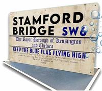 Chelsea Football Metal sign Stadium Street sign, Keep the blue flag flying high, Chelsea Metal Plaque gift