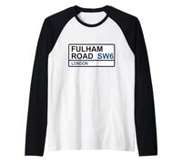 Chelsea Fulham Road Street Sign Raglan Baseball Tee