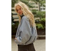 Chelsea Funnel-Neck Oversized Jacket at Free People in Flint Stone, Size: XL - female