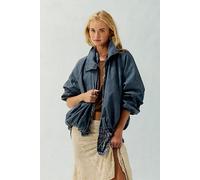 Chelsea Funnel-Neck Oversized Jacket at Free People in Moonlight Ocean, Size: XS - female