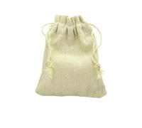 Chelsea Jones 12 x Pack Natural Ivory Linen Drawstring Gift Bags/Pouches - Jewellery, Crafting - Wholesale/Bulk Buy - Size 12 x 9.5 cm (0447)