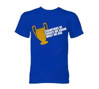 Chelsea Junior Champions Of Europe T-Shirt in Blue | Size: 5-6 Years Chelsea Blue 5-6 Years