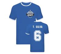 Chelsea Men's Mens Thiago Silva Ringer Tee in Blue | Size: Large Chelsea Blue L