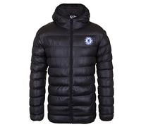 Chelsea Mens Quilted Jacket Hooded Winter Coat Official Gift Black XL