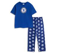 Chelsea Men's Short Sleeve Long Leg Pyjama Set | Blue | Official Merch | Size: 2XL Chelsea Blue 2XL