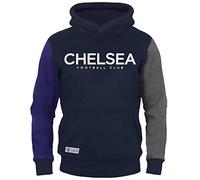 Chelsea Official Football Gift Boys Contrast Sleeve Hoody Blue 8-9 Years