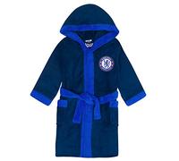 Chelsea Official Football Gift Boys Fleece Dressing Gown Robe Navy 3-4 Years