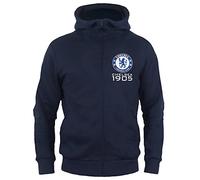 Chelsea Official Football Gift Boys Fleece Zip Hoody Navy Text 8-9 Years