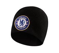 Chelsea FC Official Football Gift Knitted Beanie Hat Black