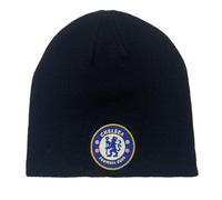 Chelsea FC Official Football Gift Knitted Beanie Hat Navy Blue
