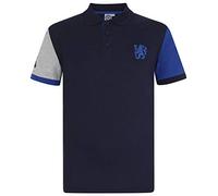 Chelsea Official Football Gift Mens Contrast Sleeve Polo Shirt Navy XL