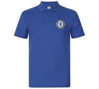 Chelsea Official Football Gift Mens Crest Polo Shirt Royal Blue XL