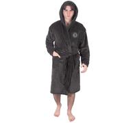 Chelsea Official Football Gift Mens Fleece Dressing Gown Robe Grey Medium
