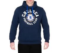 Chelsea Official Football Gift Mens Fleece Hoody Navy Blue Large