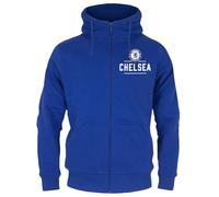 Chelsea Official Football Gift Mens Fleece Zip Hoody Royal Large
