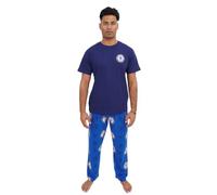 Chelsea Official Licensed FC Mens Pyjamas Set, Football Gifts for Men Pjs Sets Cotton Lounge Set Pyjamas for Men Blue