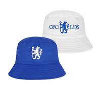 Chelsea Official Reversible Bucket Hat 100% Cotton Embroidered Crest