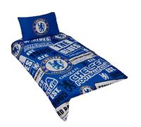 Chelsea Single Duvet Cover & Pillowcase Set - Official FC Patch - Multi-Colour