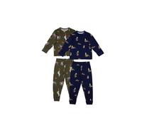 Chelsea Peers 2 Pack Dog Print Crew Neck Pyjama Sets (1-12 Yrs) Multi