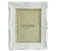 Chelsea Shabby Chic Style Very Ornate Matt White Frame for 8"x6" (200x152mm) Pictures, by Sixtrees.