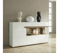 Chelsea Sideboard - 3 Door - Large - Glazed - White Gloss