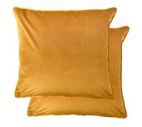 Emma Barclay Chelsea - Soft Touch Velvet Luxury Cushion Cover in Ochre - 17x17 (43x43cm)