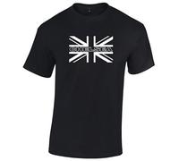 Chelsea T Shirt in Black Small Union Jack Flag Football Novelty Team Design