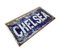 Chelsea Vintage Style Metal Tin Sign - 30x15cm - Retro Distressed Wall Art Plaque