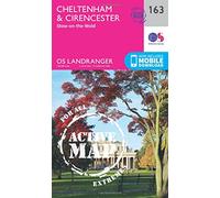 Landranger Active 163 Cheltenham & Cirencester, Stow-On-The-Wold Map With Digital Version - Pink, Pink One Size