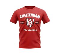 Cheltenham Town Junior Cheltenham Established Football T-Shirt in Red | Size: 3-4 Years Cheltenham Town Red 3-4 Years