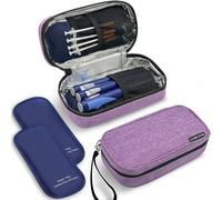 Chelvvg Insulin Cooler Travel Case, Diabetic Medication Cooler Bag with 2 x 180g Ice Packs for 6-8h Cooling Time, Insulated Carrying Case for Insulin Pen and Diabetic Supplies