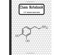 Chem Notebook: 1/4" Hexagon Graph Paper - Dopamine Themed Notebook - Perfect For Chemistry & Biochemistry Students - Chem Paper : 120 Pages - Light Grey Ochem Hex Grid - Gift For Chemist