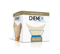 Chemex Bonded Unbleached Pre-Folded Square Coffee Filters, 100 Count