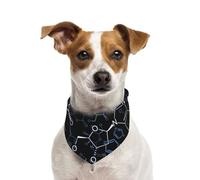 Chemical Chemistry Symbols,Dog Bandanas Cotton Pet Scarf Adjustable Bibs for Pet,L