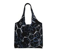 Chemical Chemistry Symbols,Reusable Tote Bags Grocery Bags Large Capacity Canvas Shopping Shoulder bag