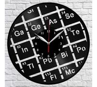 Chemical Element Vinyl Record Wall Clock Fan Art Home Decor Vintage Wall Art Design
