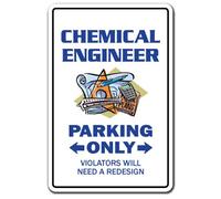 Chemical Engineer Parking Decal Decals Engineering Tool Chemistry Lab Retro Metal Tin Sign 8X12 Inches