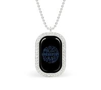Chemical Experimental Equation Personalized Necklace Print Pattern Pendant With Chain Gifts For Women Men Silver-style-7