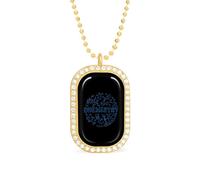 Chemical Experimental Equation Personalized Necklace Print Pattern Pendant With Chain Gifts For Women Men Golden-style-7