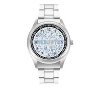 Chemical Experimental Equation Quartz Watch Alloy Watch Dress Decorative for Business Men Women with Design Pattern Print