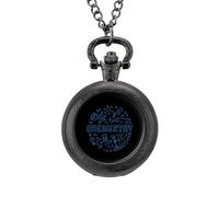Chemical Experimental Equation Vintage Pocket Watch with Chain Arabic Numerals Scale Quartz Pocket Watches Gifts for Men Women