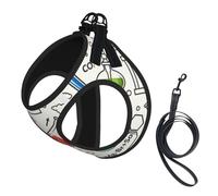 Chemical Flask And Test Tube,Pet Harness,Adjustable Reflective Dog Harness,Pet Leash Vest,S