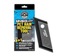 Chemical Guys, Grubbie Edge Reusable Pet Hair & Lint Removal Tool for Cars | Works dry with no sticky refills or batteries; the rubber edge grabs stubborn fur that vacuums and rollers leave behind